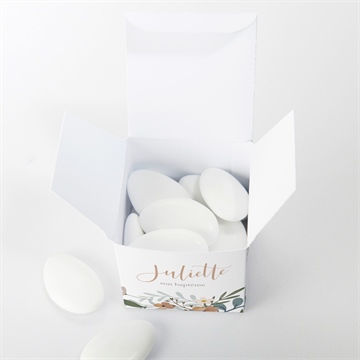 Boîte de dragées baptême la jungle - Intérieur de la boîte