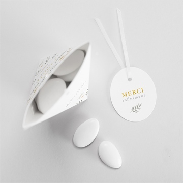 Boîte de dragées baptême vers le beau étui - Intérieur de la boîte