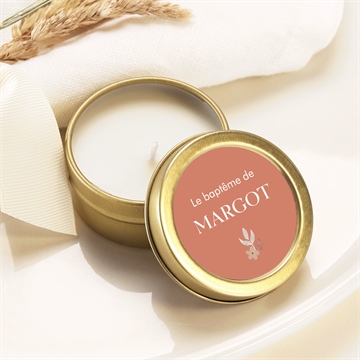 Bougie baptême florilège
