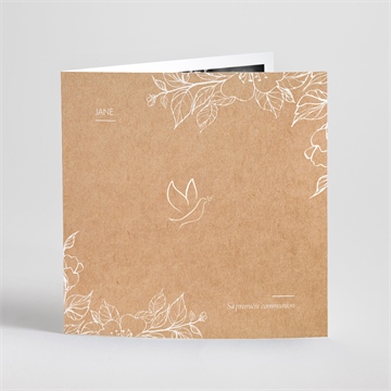 Faire-part communion illuminations dorure