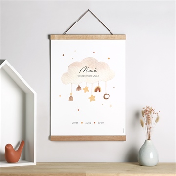 Affiche naissance mon nuage - Mise en situation
