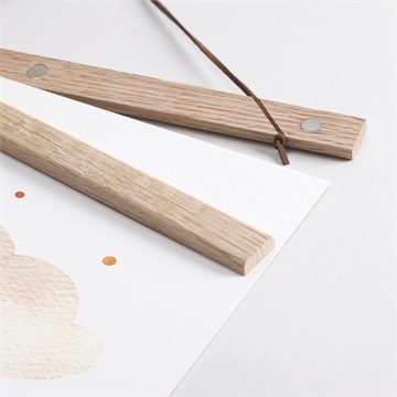 Affiche naissance mon nuage - Détail des supports en bois