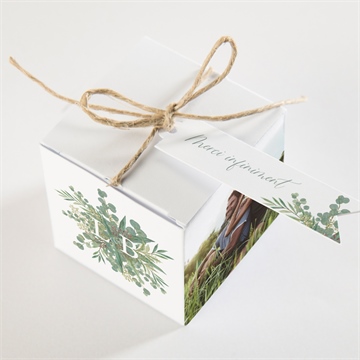 Boîte de dragées mariage notre evidence - Dessus de la boîte