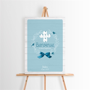 Panneau bienvenue noeud et croix