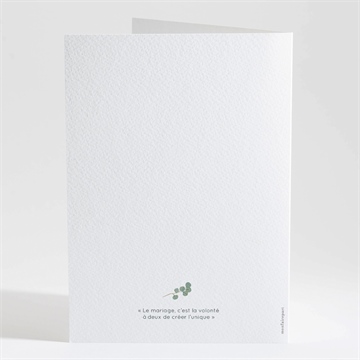 Livret de messe mariage notre evidence - Dos du livret