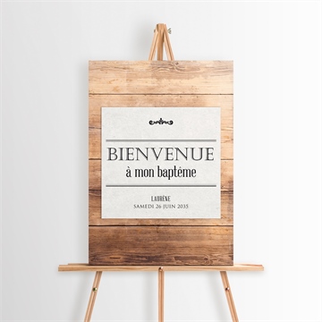 Panneau bienvenue maison du baptême ! - Mise en situation