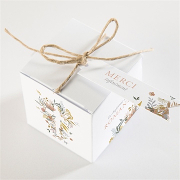 Boîte de dragées baptême tout en joie - Dessus de la boîte