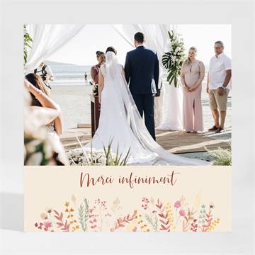 Remerciement mariage élégance champêtre magnet