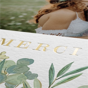 Remerciement mariage notre evidence - Marquage à chaud OR