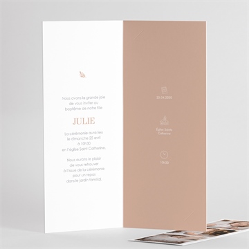 Faire-part de baptême mes petits oiseaux - Intérieur du faire-part 2