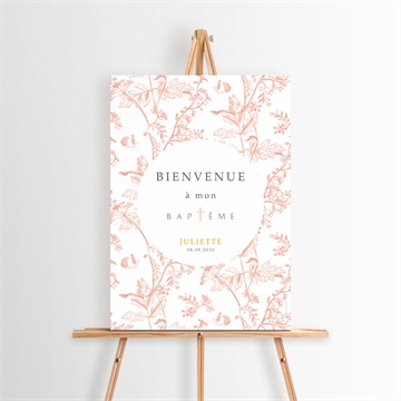 Panneau bienvenue motif gravure - Mise en situation