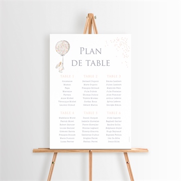 Plan de table baptême réf. N260195