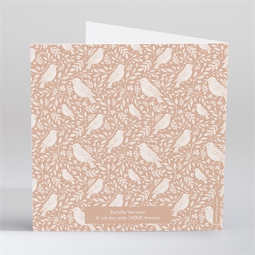 Faire-part communion beaux symboles gaufrage - Dos du faire-part