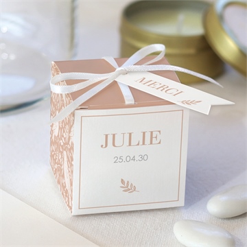 Boîte de dragées communion beaux symboles