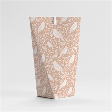 Boîte de dragées baptême mes petits oiseaux étui - Dos de la boîte