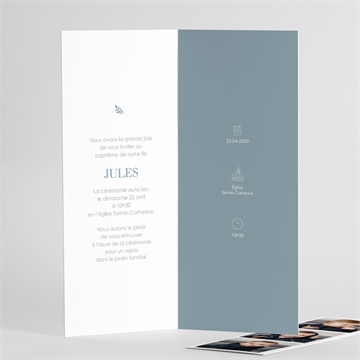 Faire-part de baptême jour divin - Intérieur du faire-part