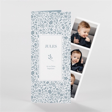 Faire-part de baptême jour divin - Vue d'ensemble