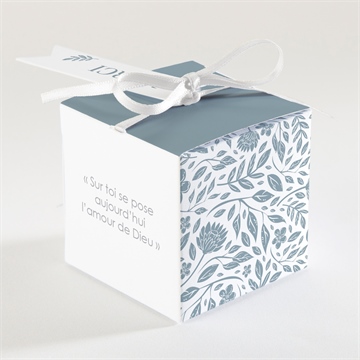 Boîte de dragées baptême jour divin - Dos de la boîte