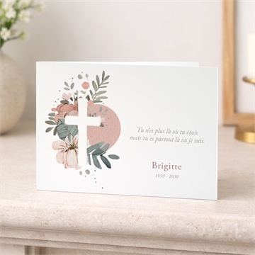 Remerciement décès douce clarté paysage