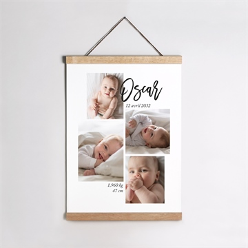 Affiche naissance mon pêlemêle