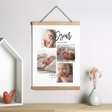 Affiche naissance mon pêlemêle - Mise en situation