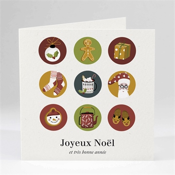 Carte de voeux noel vintage