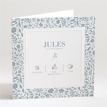 Faire-part de baptême jour divin gaufrage