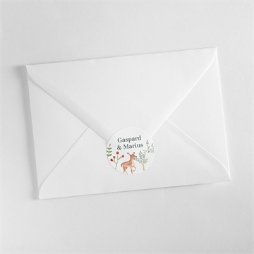 Sticker naissance jumeaux & animaux - Mise en situation