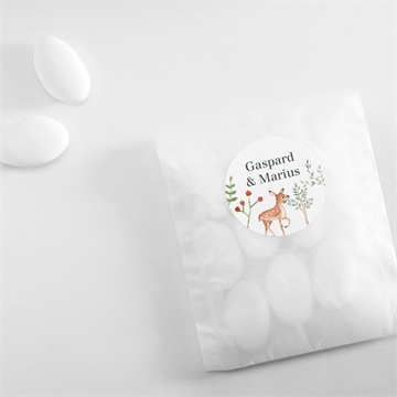 Sticker naissance jumeaux & animaux - Mise en situation