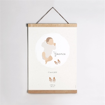 Affiche naissance petit bébé
