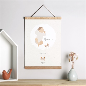Affiche naissance petit bébé - Mise en situation