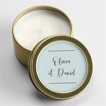 Bougie mariage so vinyle or