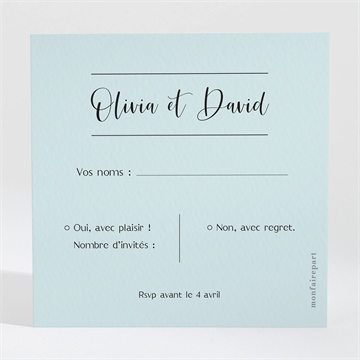 Carton réponse mariage so vinyle