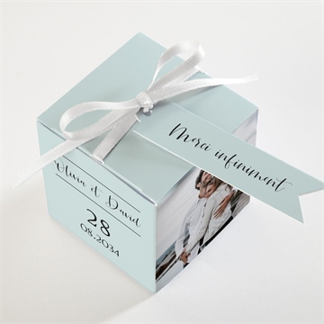 Boîte de dragées mariage so vinyle - Dessus de la boîte