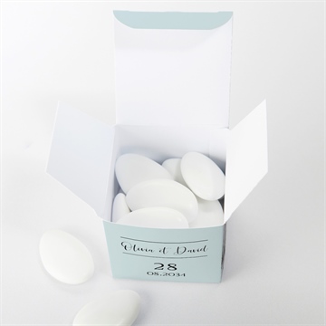 Boîte de dragées mariage so vinyle - Intérieur de la boîte