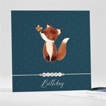 Invitation anniversaire mon renard