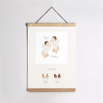 Affiche naissance des jumeaux !