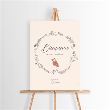 Panneau bienvenue bébé nounours