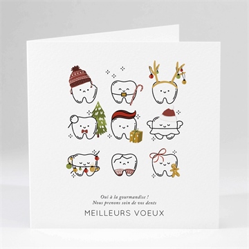 Carte de voeux dentiste noël