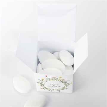 Boîte de dragées mariage joie champetre - Intérieur de la boîte