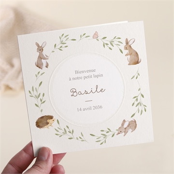 Faire-part naissance la clé des champs