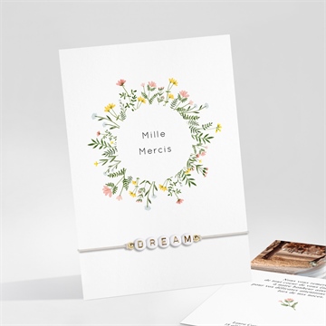 Remerciement mariage joie champetre bracelet