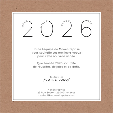 Carte de voeux virtuelle image entreprise design chiffres