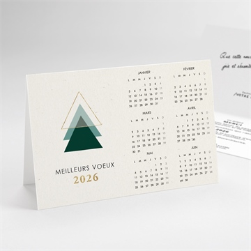 Carte de voeux noël design calendrier