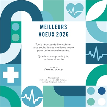 Carte de voeux virtuelle image entreprise médecin