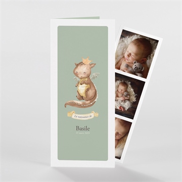 Faire-part naissance dragon