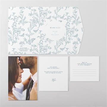 Faire-part mariage jouy exclusif pocketfold - Vue ensemble extérieur