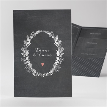 Faire-part mariage retro original pocketfold