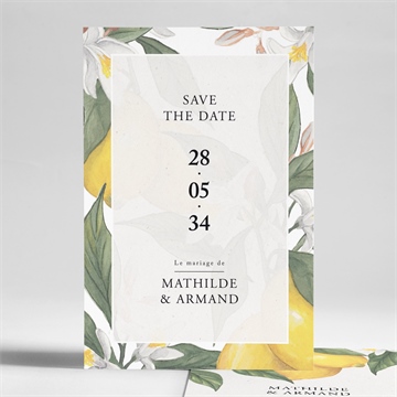 Faire-part mariage citron sticker