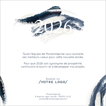 Carte de voeux virtuelle image entreprise peinture